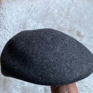 Wool grey Messenger hat unisex, OSFM